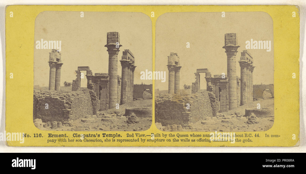 Erment. Cleopatra's Temple. 2nd View; about 1860; Albumen silver print Stock Photo