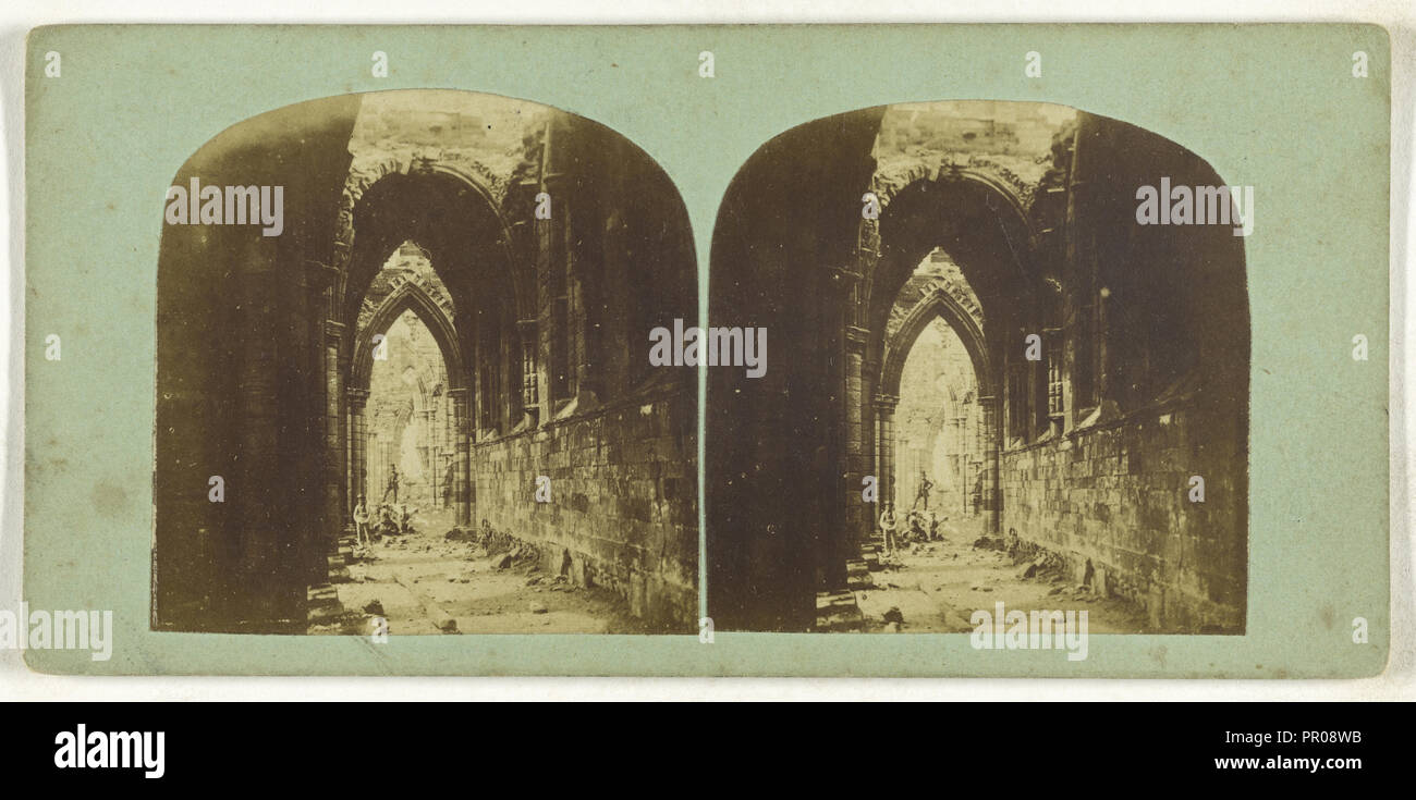 cloister; about 1870; Albumen silver print Stock Photo