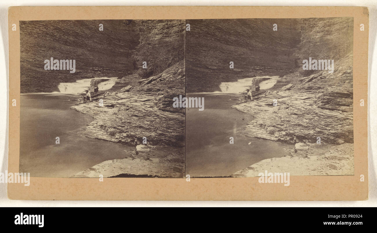 Cayuga Lake, New York; American; about 1865; Albumen silver print Stock Photo