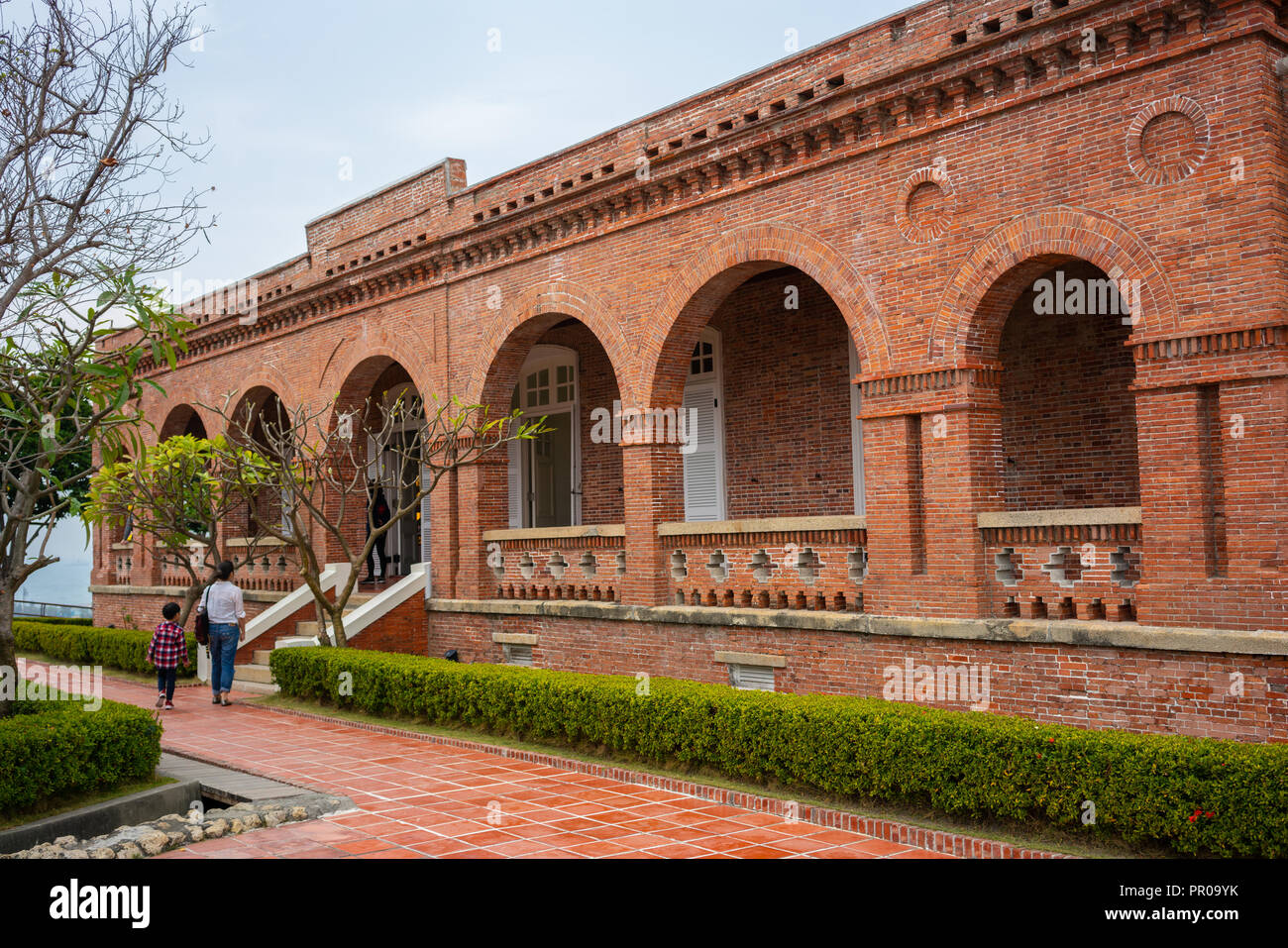 Exterior view of the red-brick former British Consulate Residence at Takou in Kaohsiung Taiwan Stock Photo