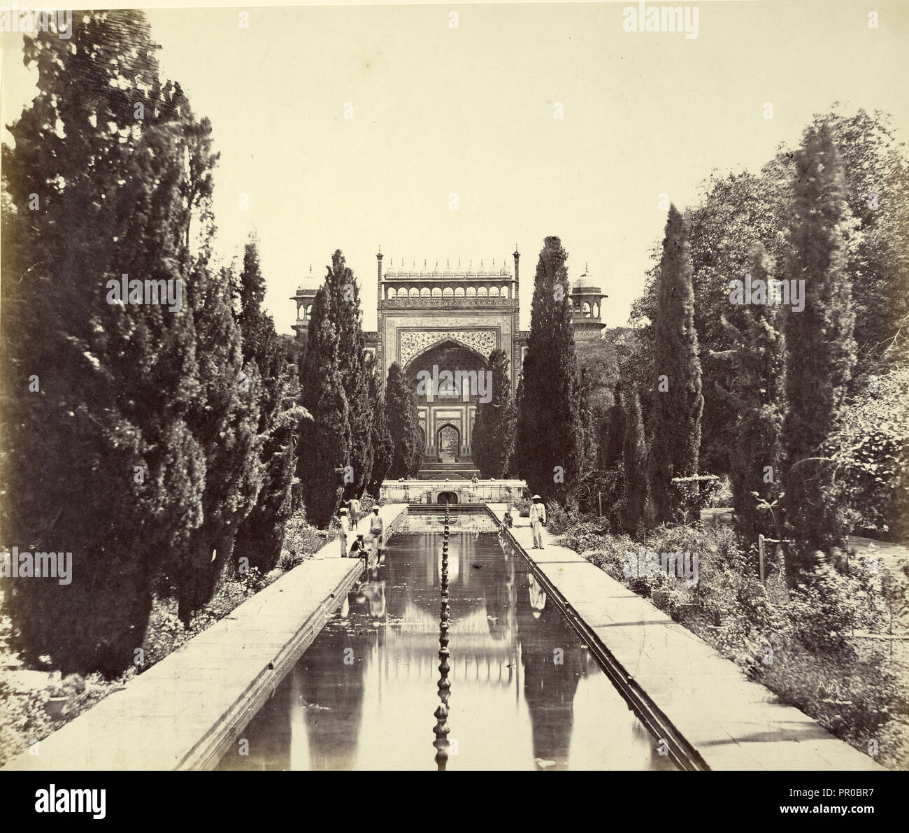 Gateway of the Taj Mahal; Felice Beato, 1832 - 1909, Henry Hering, 1814 - 1893, India Stock Photo