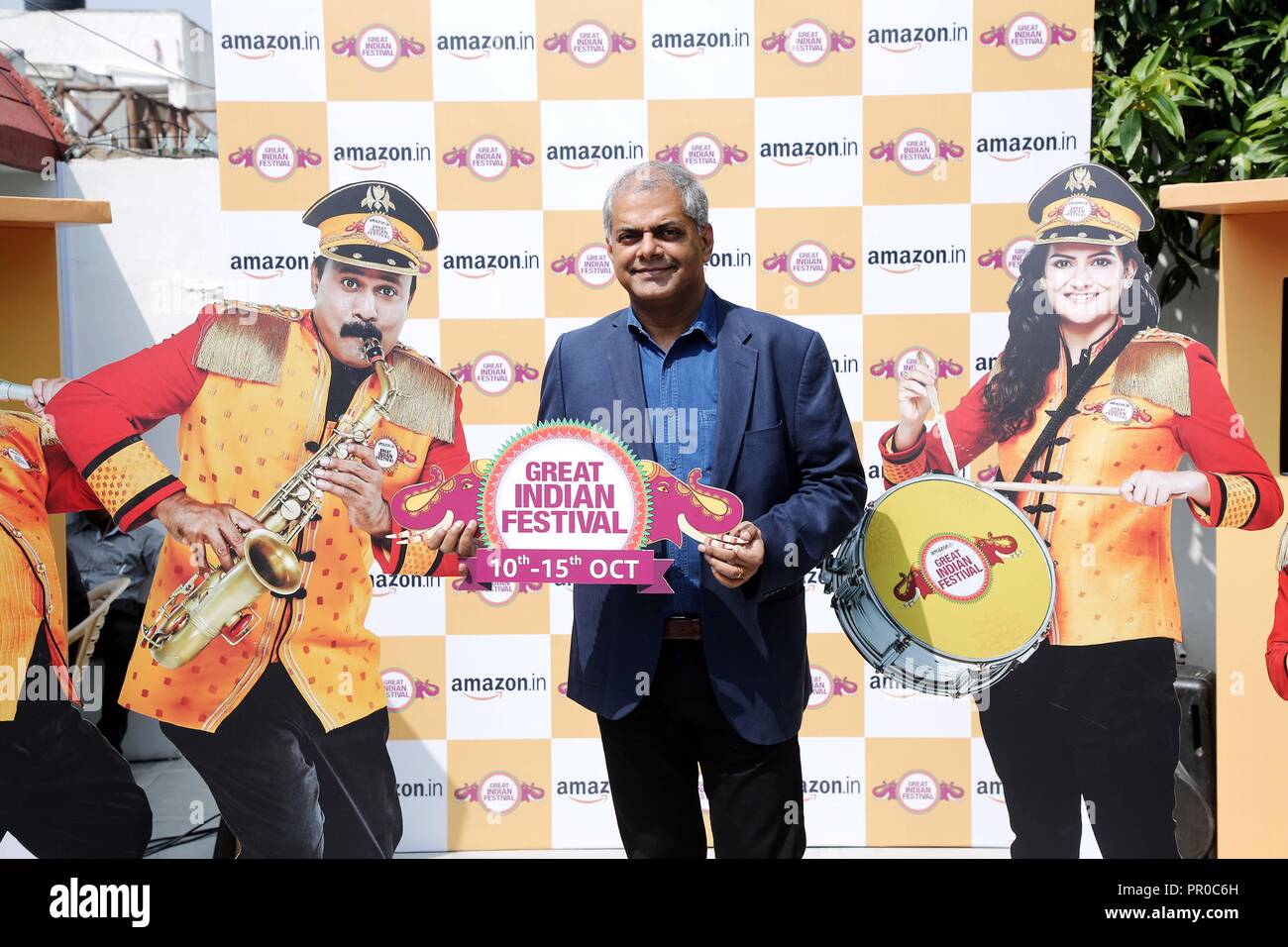 New Delhi, India. 27th Sep, 2018. Manish Tiwary, VP Category Management, Amazon India during the announcement biggest festival sale ' Great India Festival' at the Amazon Festive Home Showcase Credit: Jyoti Kapoor/Pacific Press/Alamy Live News Stock Photo