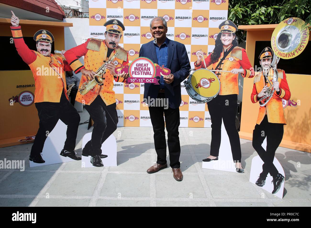 New Delhi, India. 27th Sep, 2018. Manish Tiwary, VP Category Management, Amazon India during the announcement biggest festival sale ' Great India Festival' at the Amazon Festive Home Showcase Credit: Jyoti Kapoor/Pacific Press/Alamy Live News Stock Photo