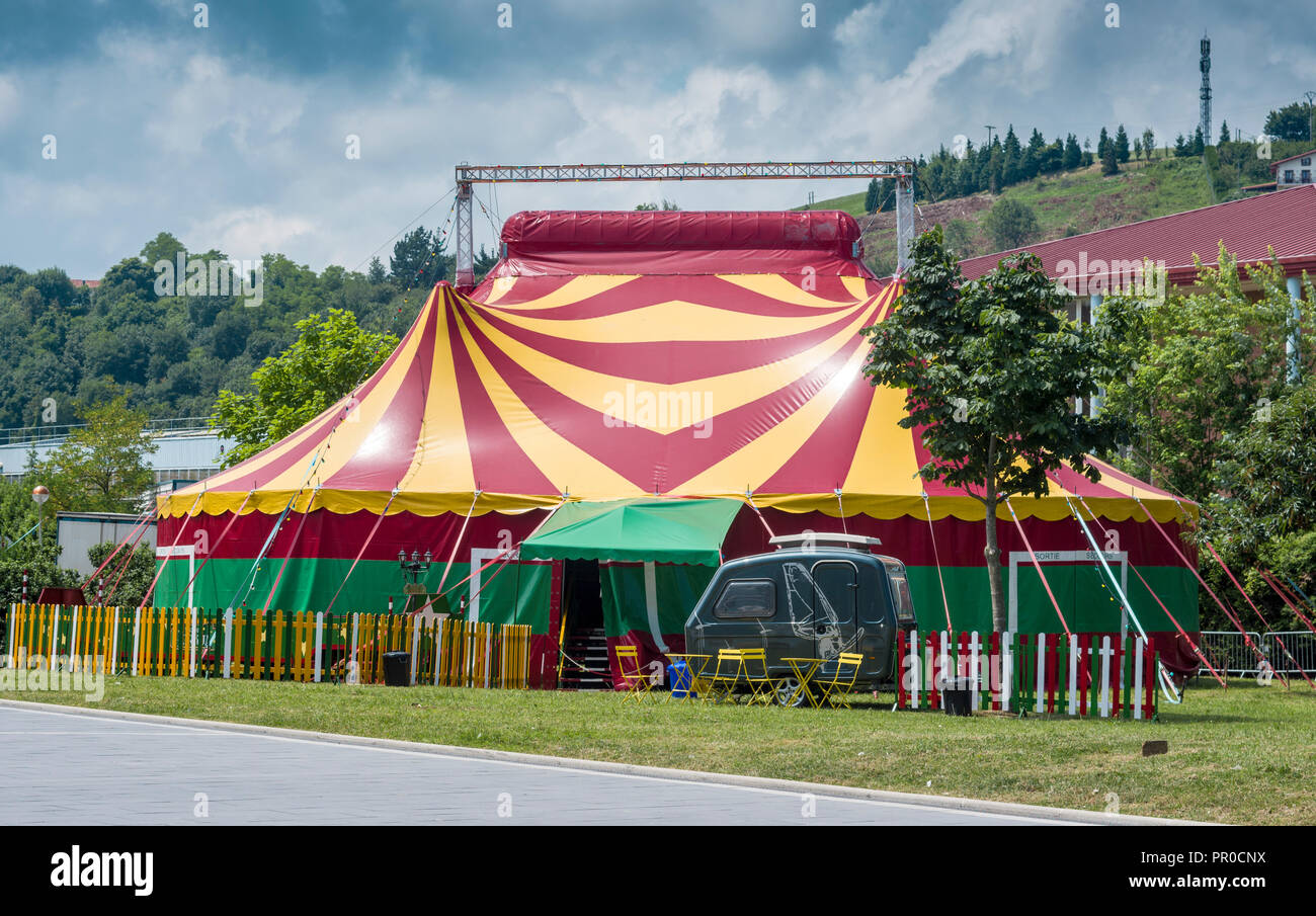 Gure zirkoa, the first circus form Basque Country, in Zumaia, Gipuzkoa ...