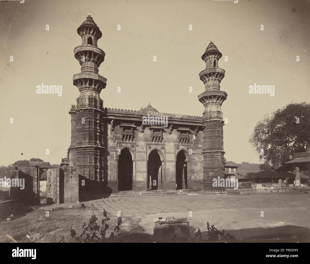 Ghee Karta Mosque, Ahmedabad; India; 1886 - 1889; Albumen silver print Stock Photo