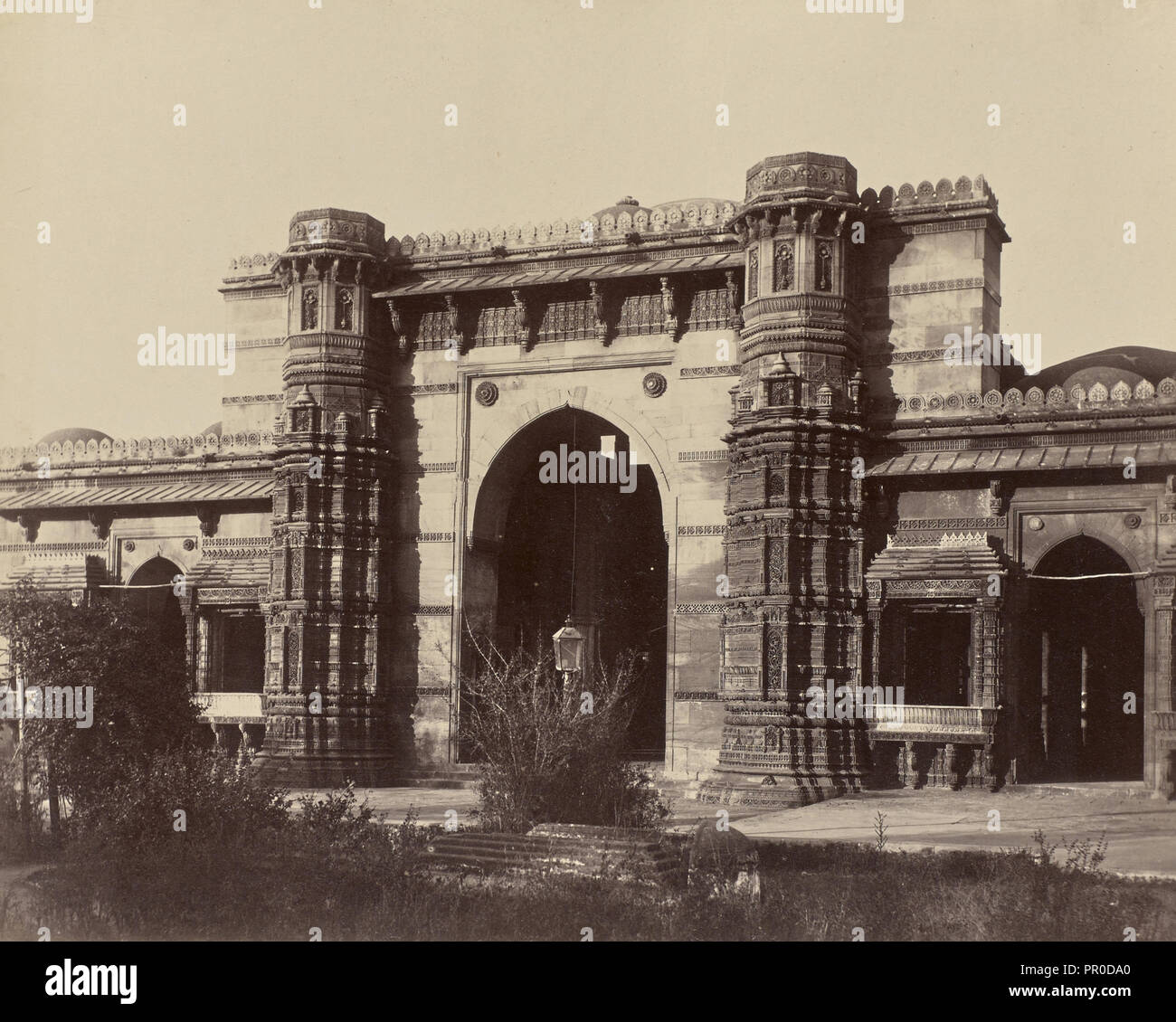 Mizapur Mosque, Ahmedabad; India; 1886 - 1889; Albumen silver print Stock Photo
