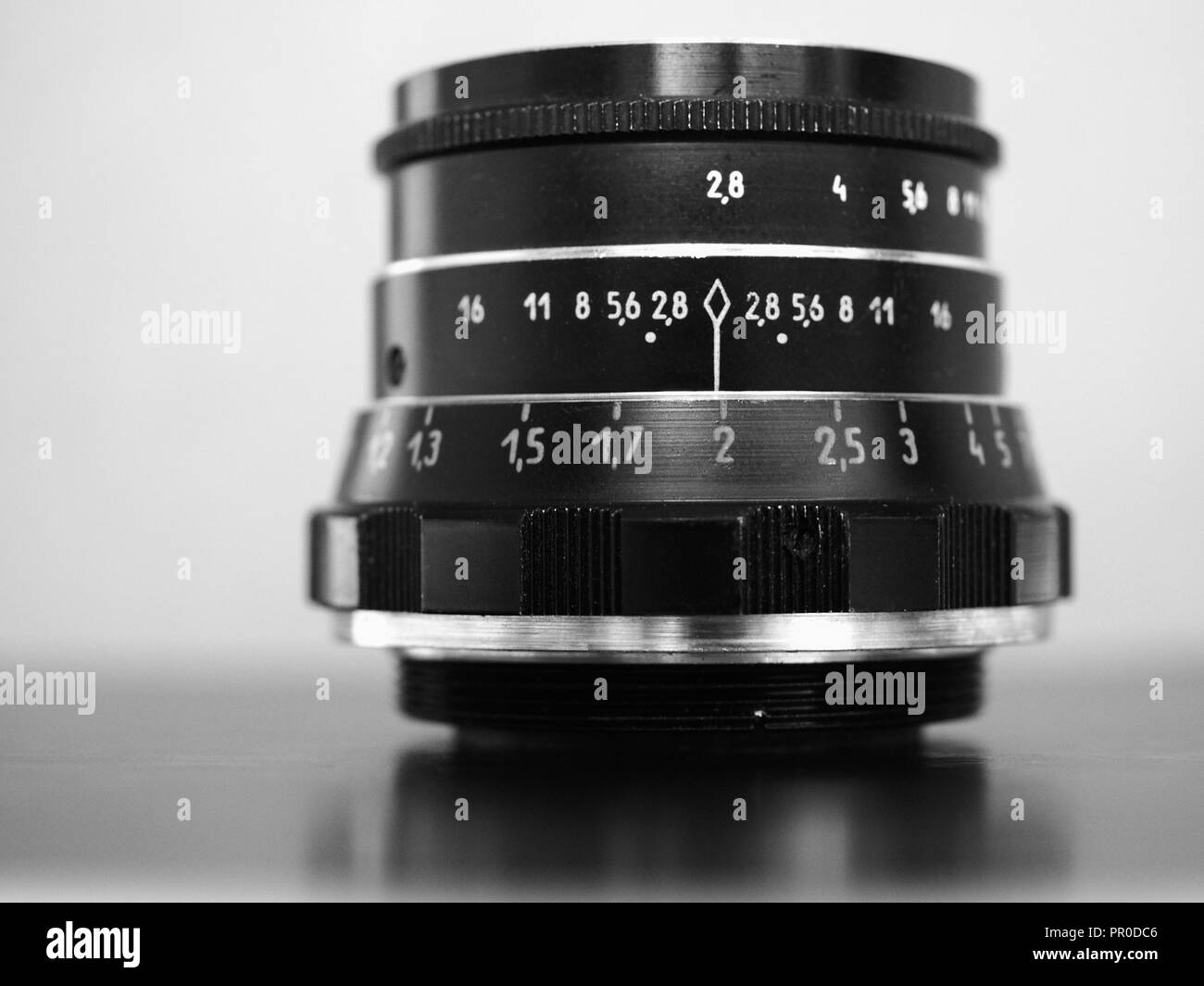 MOSCOW, RUSSIA - CIRCA SEPTEMBER 2018: Vintage Sovietic lens. The text in Russian means Industar 61 L-D Stock Photo