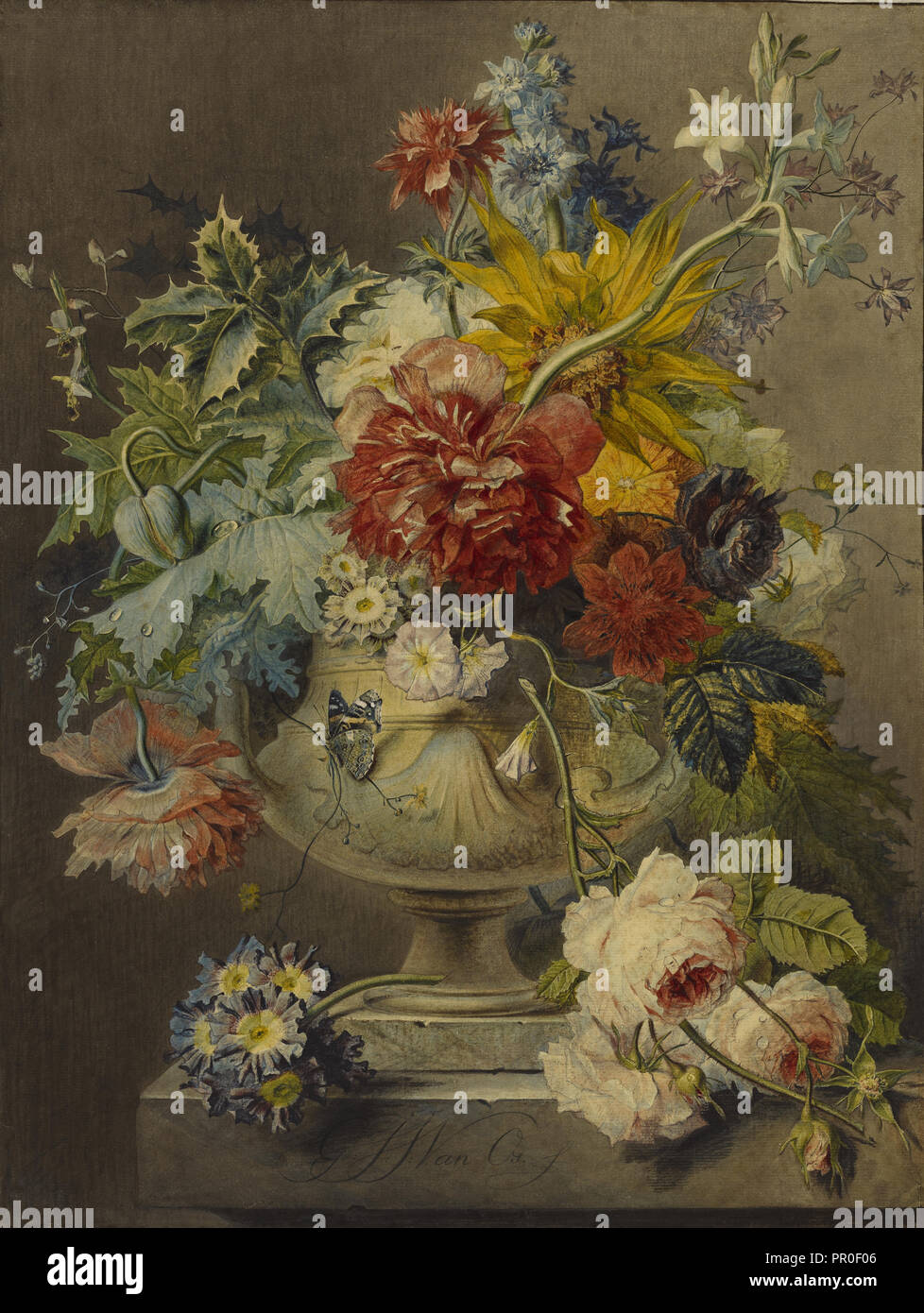Bouquet of Flowers in a Vase; Jacobus Johannes van Os, Dutch