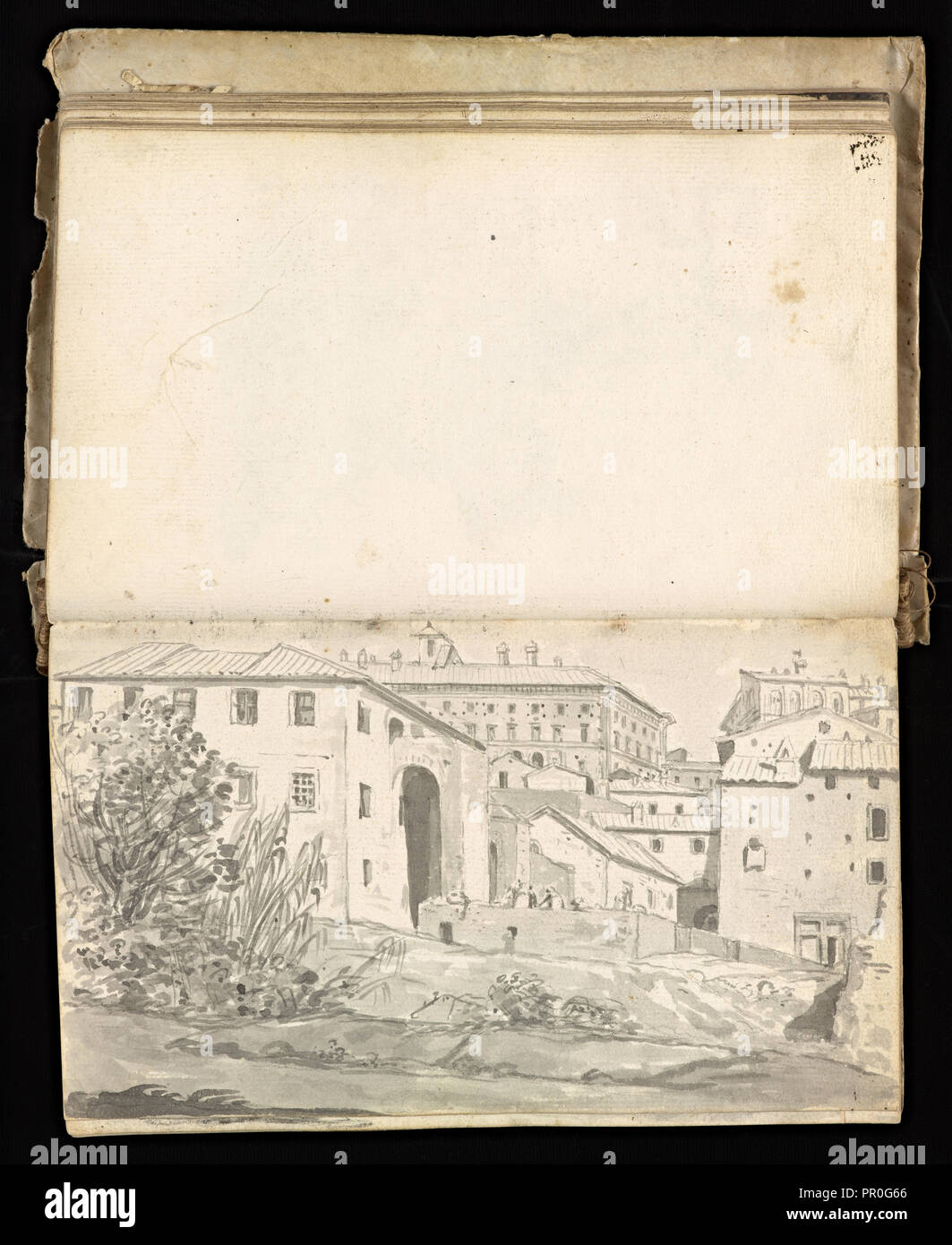 Glama-Stroberle, Joaõ, 1708-1792, pencil, ink, chalk, wash, 1741, Sketchbook II of III dated 14 February 1741