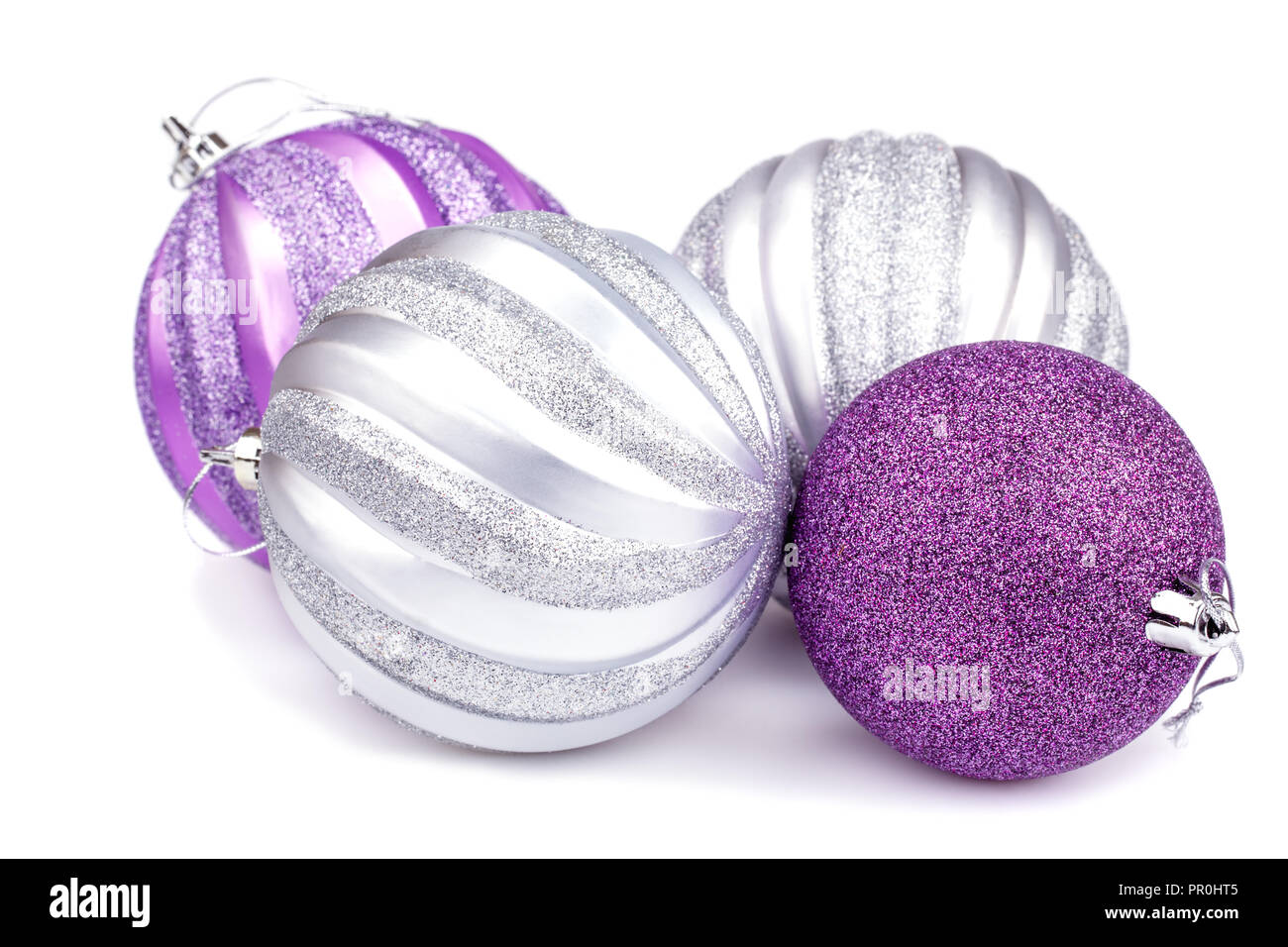 Christmas balls isolated on white background Stock Photo - Alamy