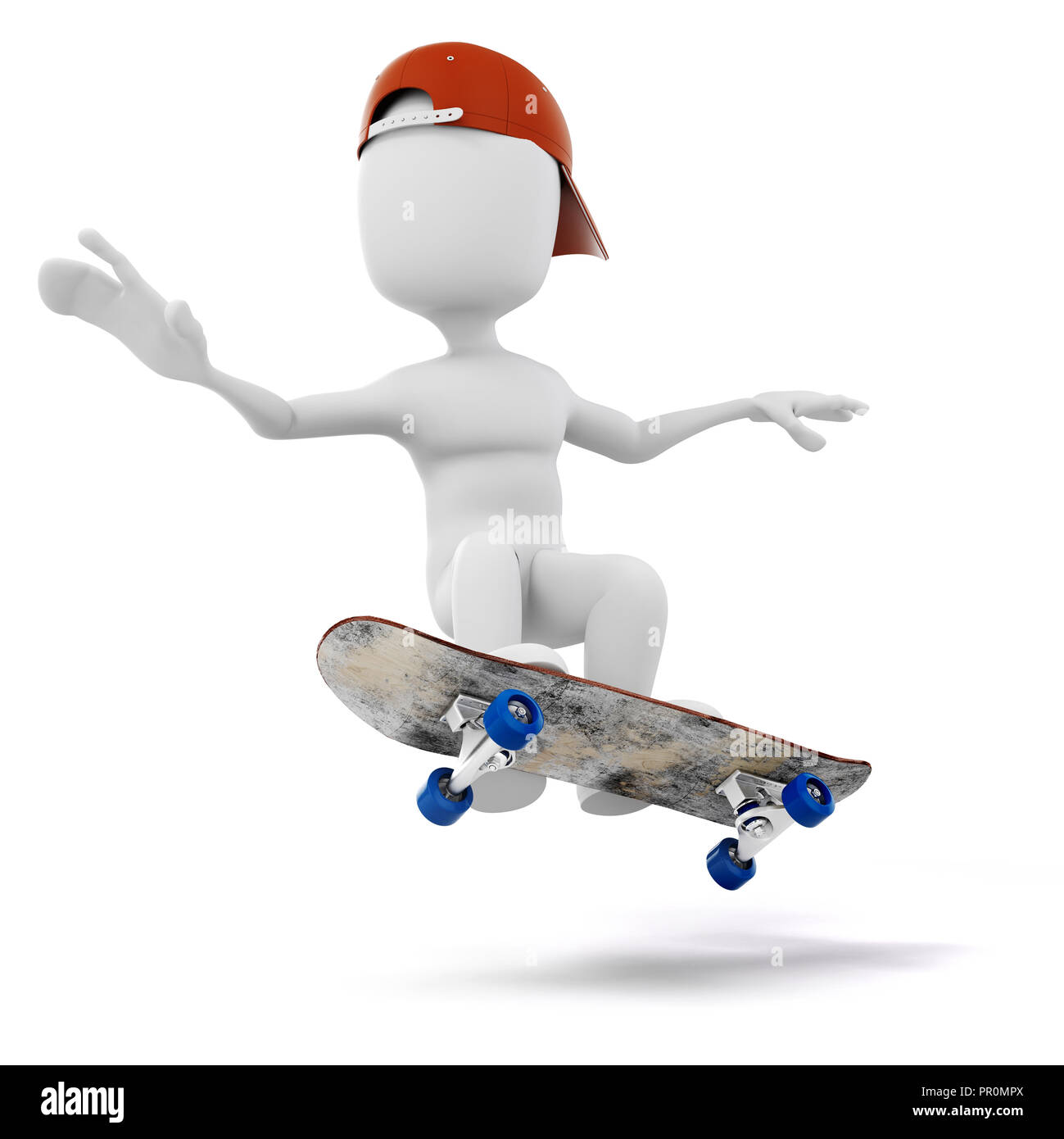 3d character on skateboard hi-res stock photography and images - Alamy