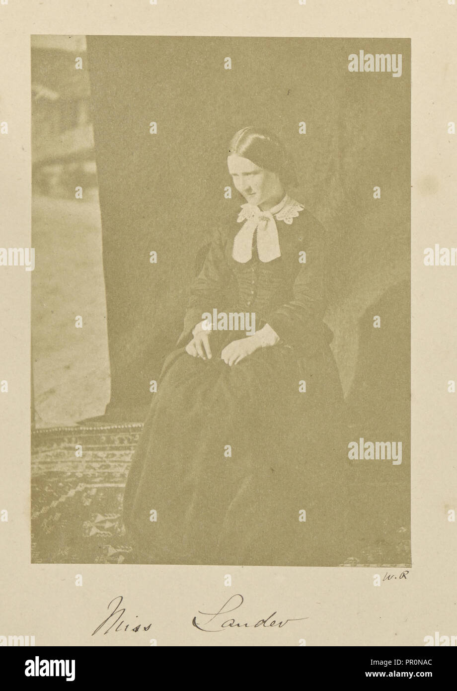 Miss Lander; Dr. William Robertson, Scottish, 1818 - 1882, Turkey; 1855 - 1856; Salted paper print; 10.3 × 8.1 cm Stock Photo