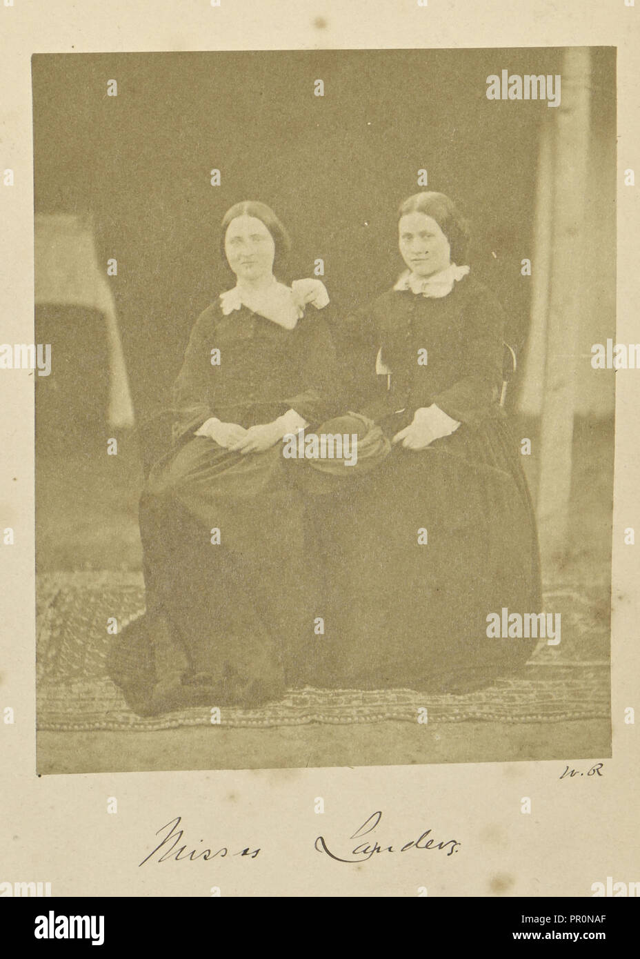 Misses Landers; Dr. William Robertson, Scottish, 1818 - 1882, Turkey; 1855 - 1856; Salted paper print; 10.3 × 8.2 cm, 4 1,16 Stock Photo