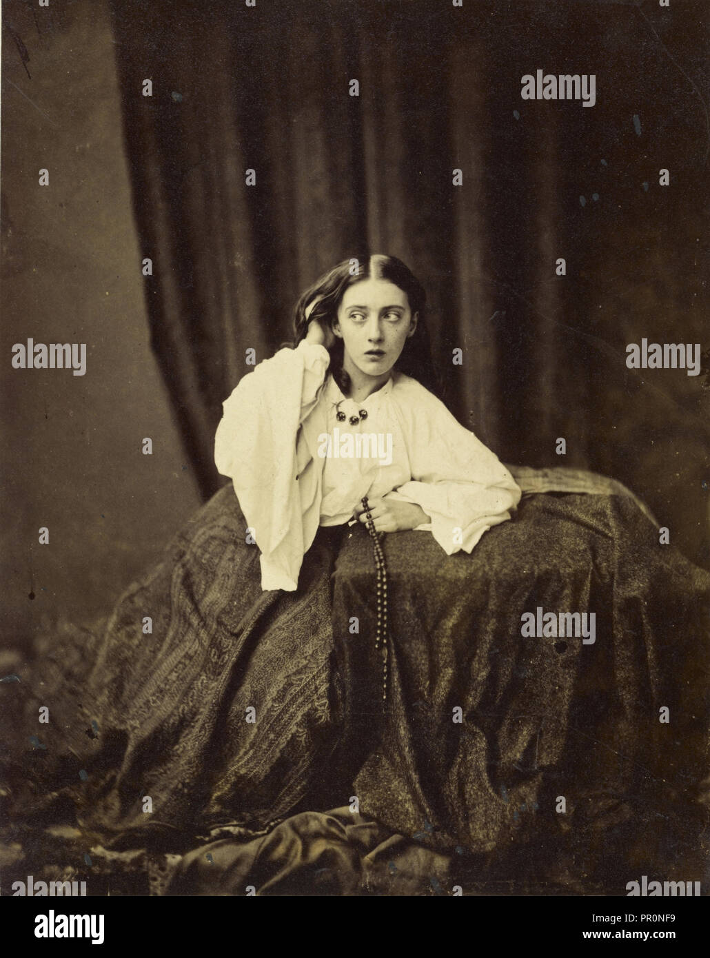 Mariana; Henry Peach Robinson, British, 1830 - 1901, 1857 - 1858; Albumen silver print Stock Photo