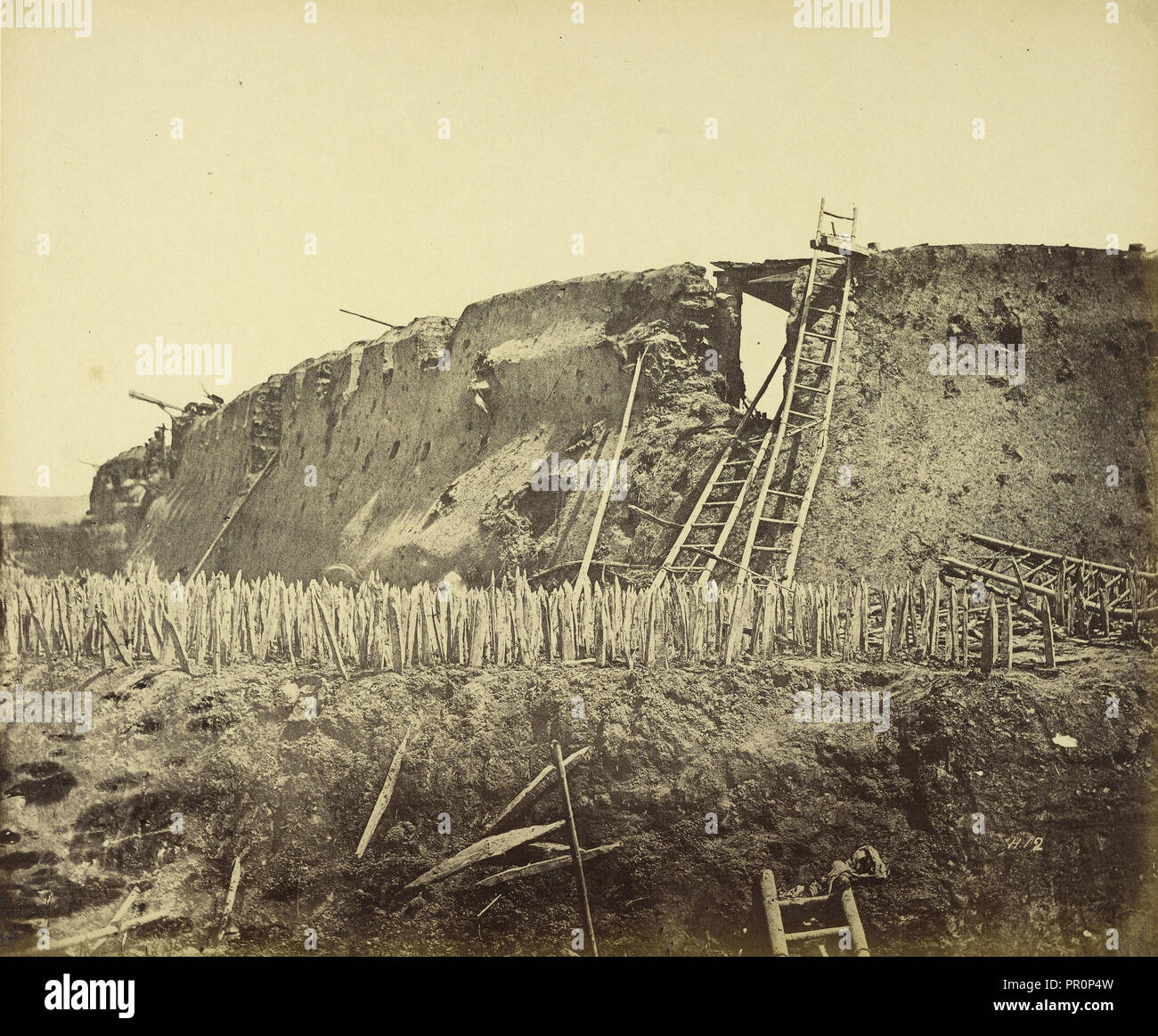 Angle of North Fort at which the French Entered; Felice Beato, 1832 - 1909, Henry Hering, 1814 Stock Photo