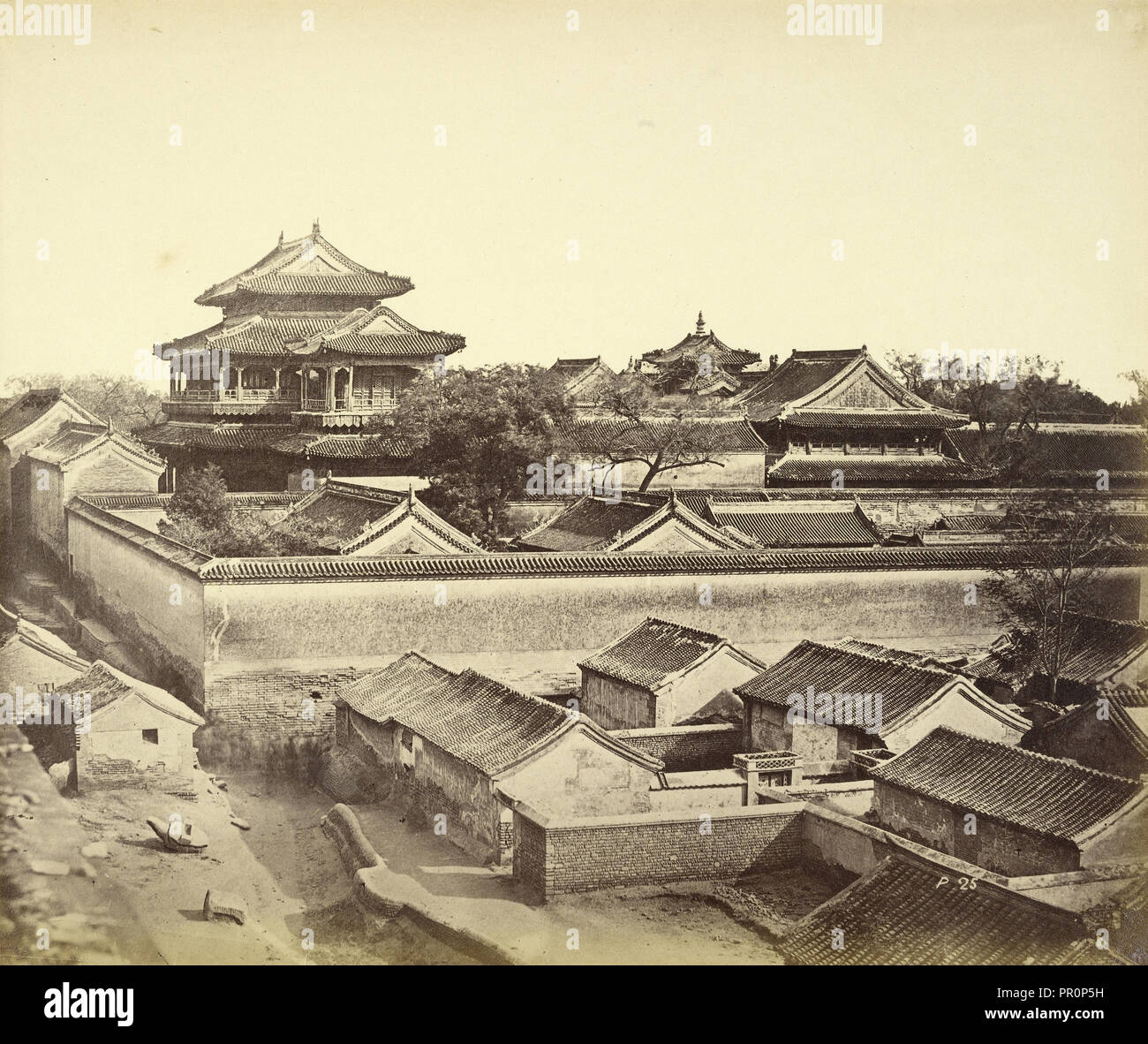 First view seen in Peking taken from Anting Gate, Beijing, China; Felice Beato, 1832 - 1909, Henry Hering, 1814 Stock Photo