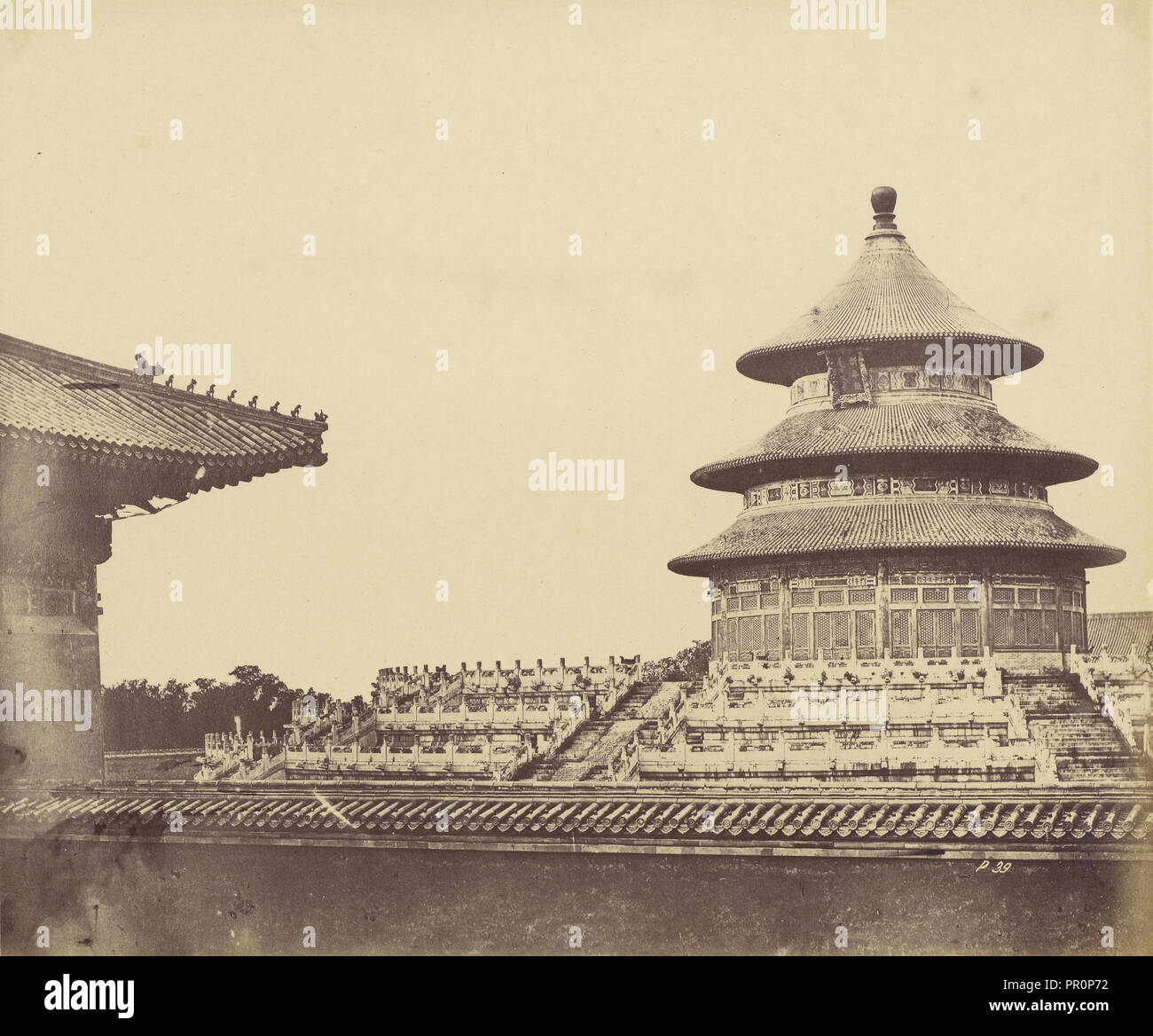 Temple of Heaven from the Place Where the Priests Are Burnt; Felice Beato, 1832 - 1909, Henry Hering Stock Photo