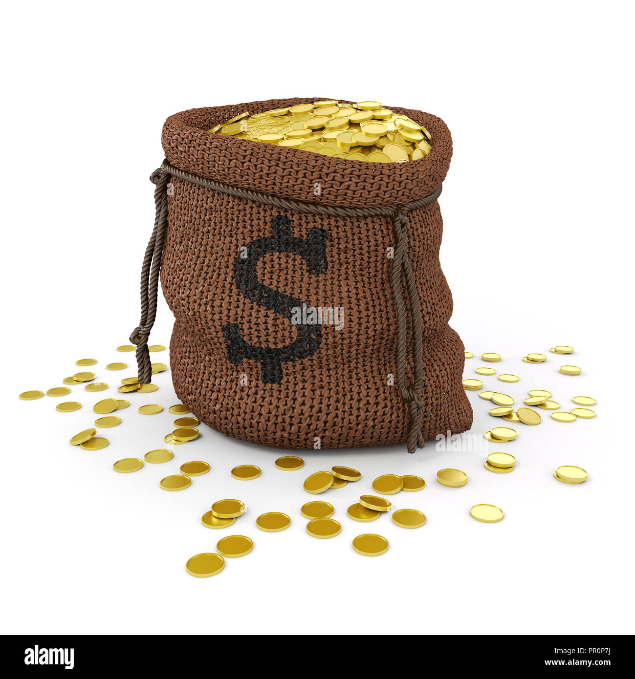 Bag of gold coins hi-res stock photography and images - Alamy