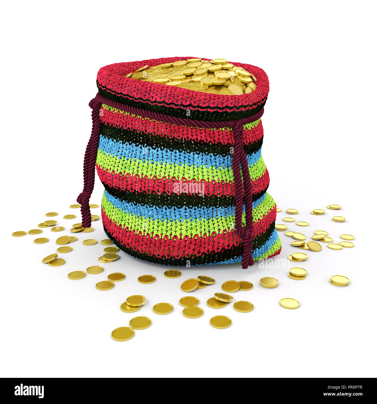 Bag of gold coins hi-res stock photography and images - Alamy