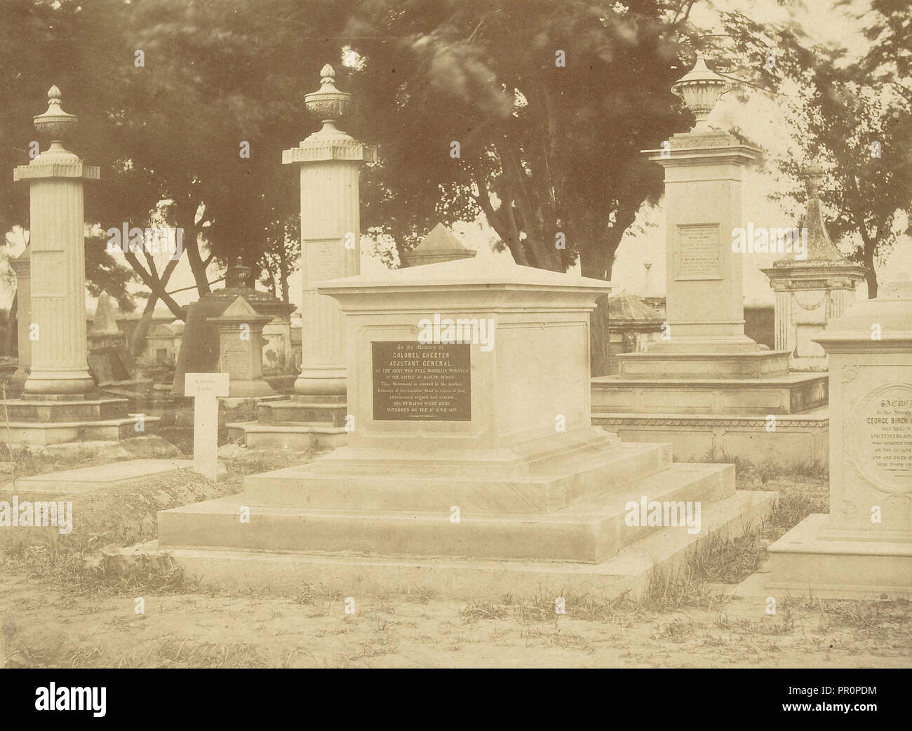 Tomb of Colonel Charles Chester, Adjutant General of the British Army; Charles Moravia, British, about 1821 - 1859, Delhi Stock Photo