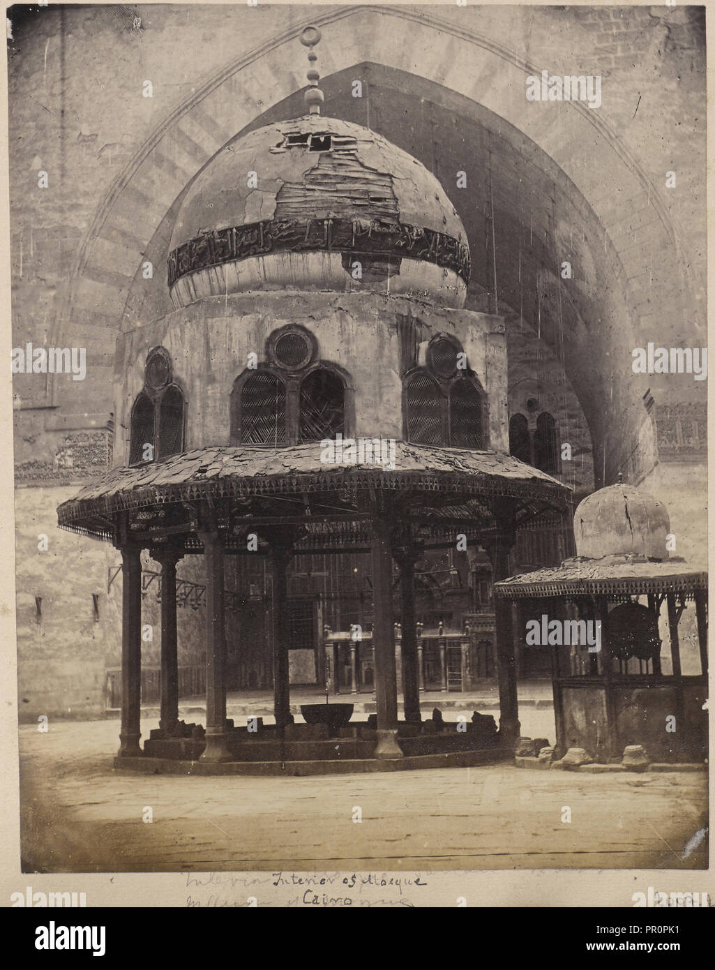 Interior of Mosque, Cairo; Cairo, Egypt; about 1881; Albumen silver ...
