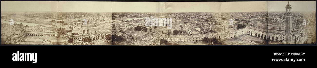 Panorama of Lucknow, Taken from the Kaiserbagh Palace; Felice Beato, 1832 - 1909, Henry Hering Stock Photo
