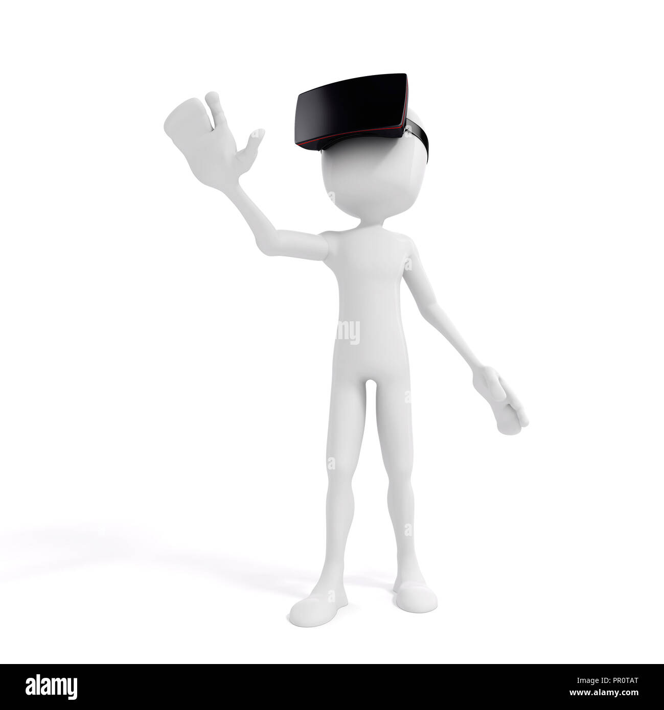 3d man with  virtual reality goggles, concept Stock Photo