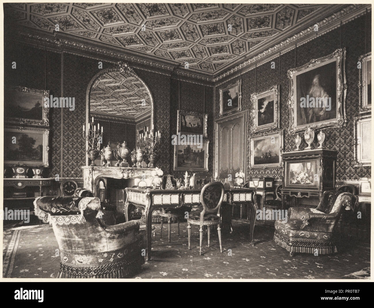 View of a principal room at Seamore Place, A description of the works of art forming the collection of Alfred de Rothschild Stock Photo