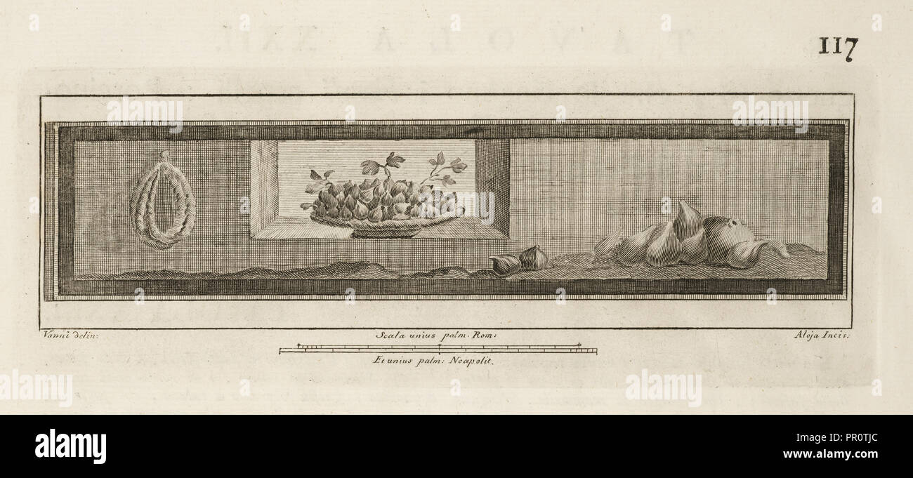 Tavola XXII, Delle antichità di Ercolano, Baiardi, Ottavio Antonio, 1694-1764, Engraving, 1757-1792, Plate 22 on page 117 Stock Photo