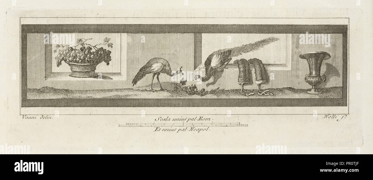 Tavola XIX, Delle antichità di Ercolano, Baiardi, Ottavio Antonio, 1694-1764, Engraving, 1757-1792, Plate 19 Stock Photo