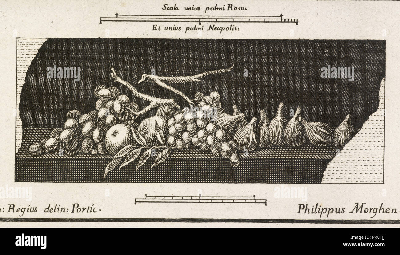 Delle antichità di Ercolano, Baiardi, Ottavio Antonio, 1694-1764, Engraving, 1757-1792, View of illustration Stock Photo