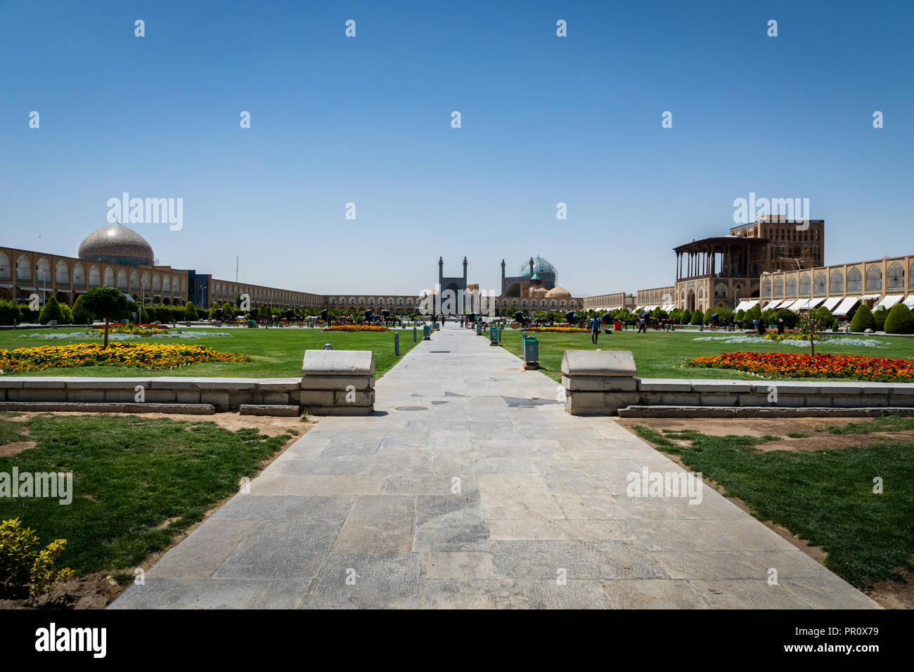 Naqsh-e Jahan Square (Imam Square) -  one of UNESCO World Heritage Sites in Isfahan (Esfahan), Iran Stock Photo