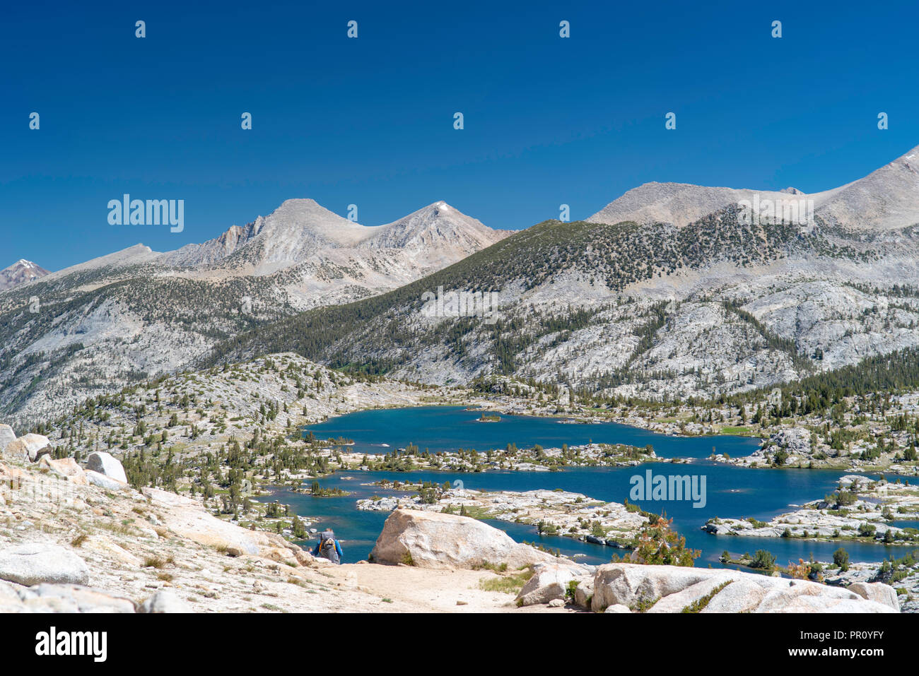 The View Along The John Muir Trail At Marie Lake With Selden Pass In the-view-along-the-john-muir-trail-at-marie-lake-with-selden-pass-in