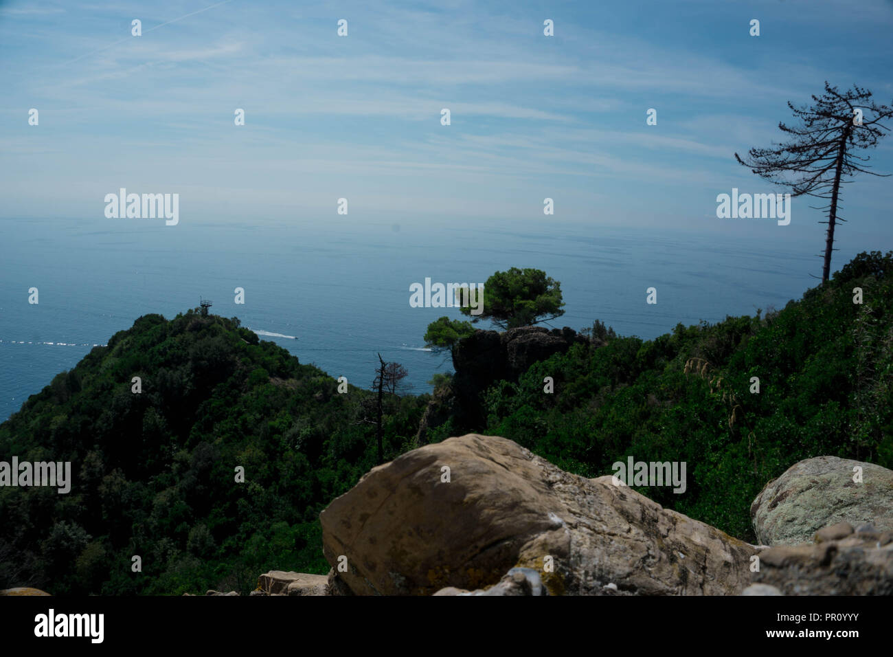 Wanderung zum Kloster San Fruttuoso, Portofino Stock Photo