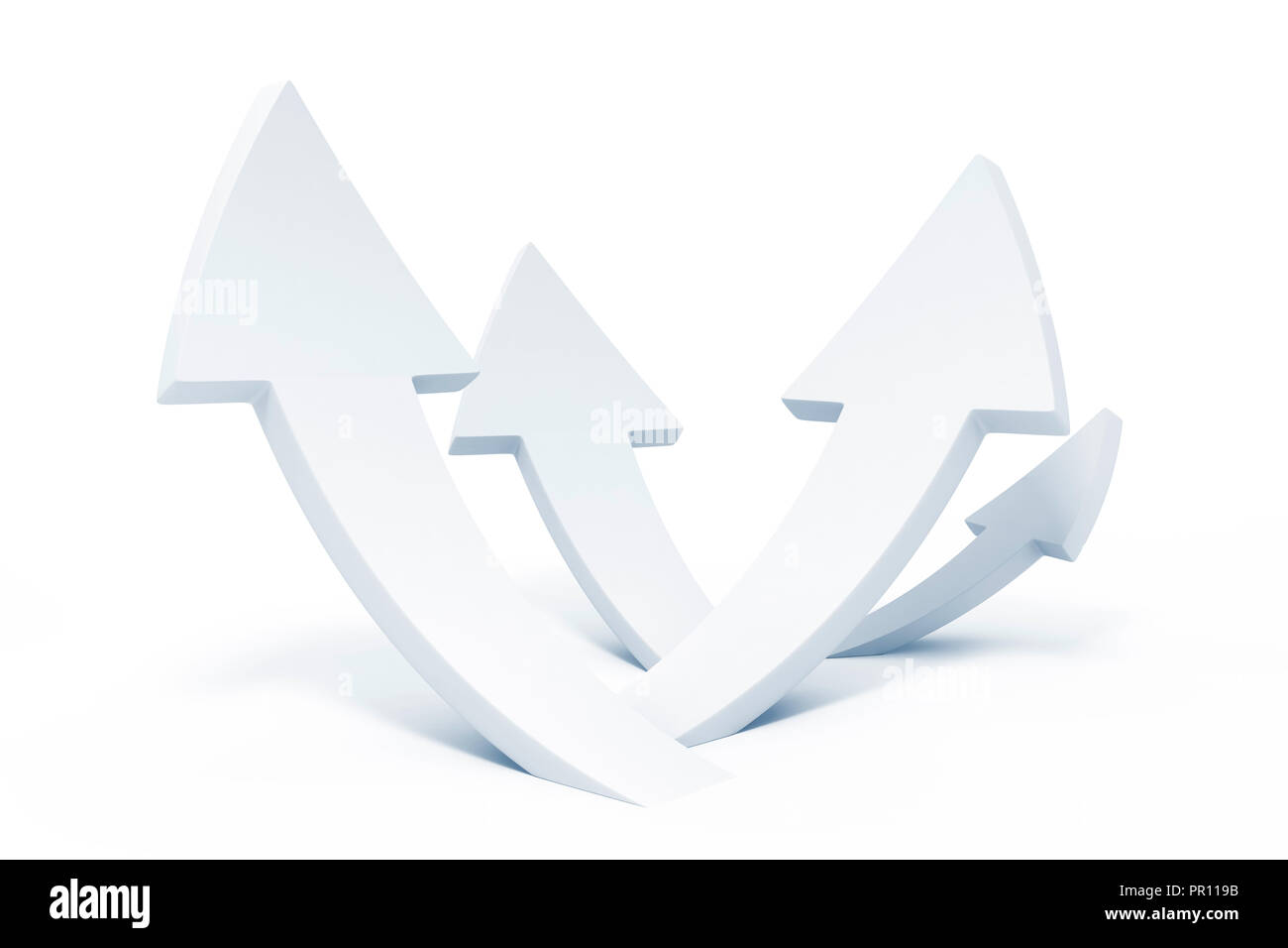 3d arrows on white background Stock Photo - Alamy