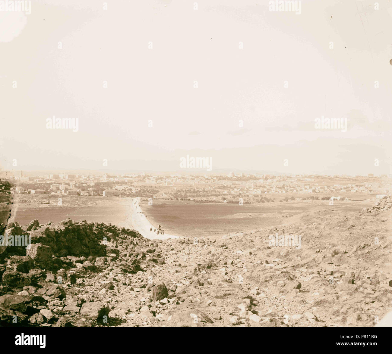 West Jerusalem from the north. 1898, Israel Stock Photo