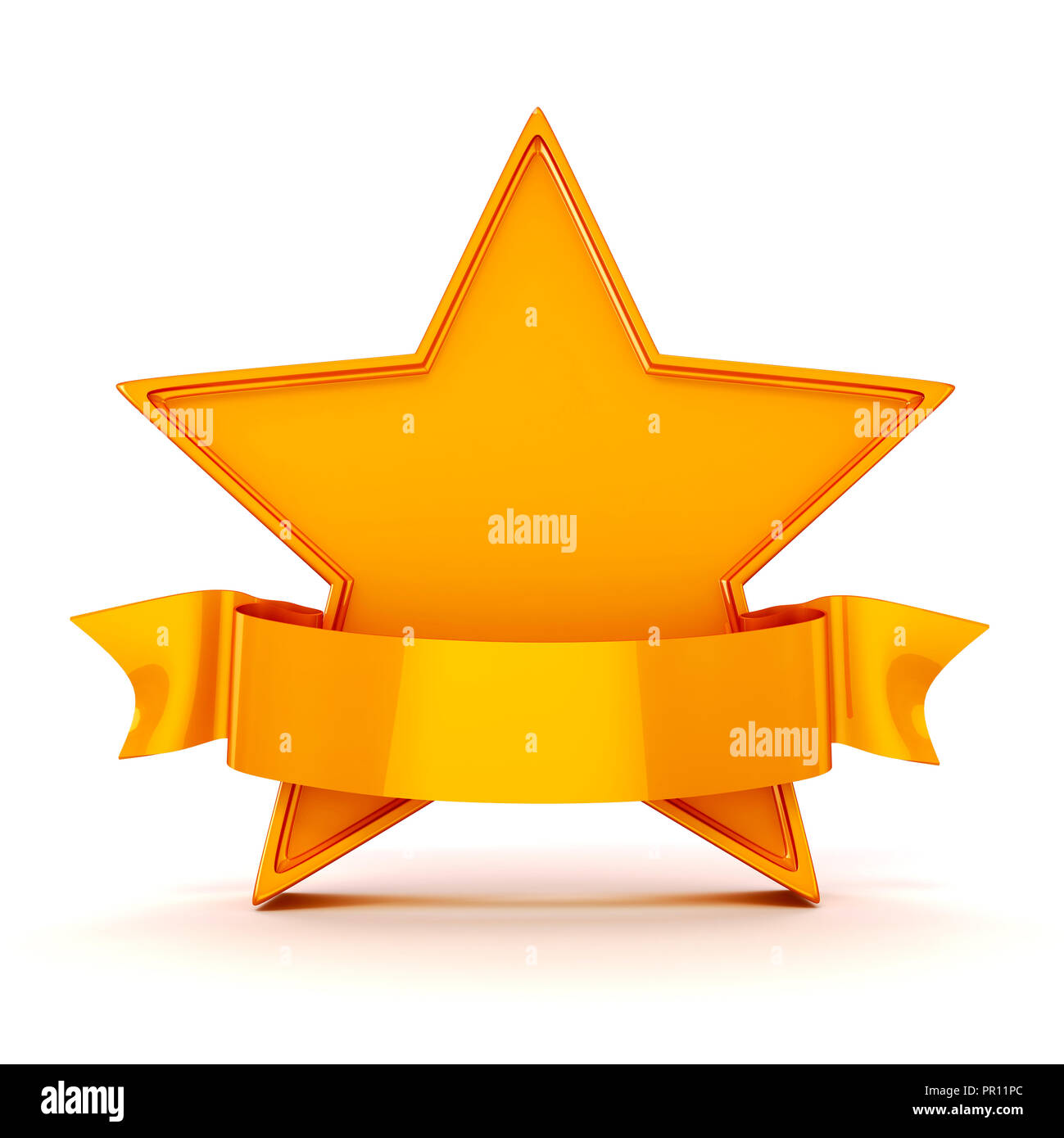 3d gold star on white background Stock Photo Alamy