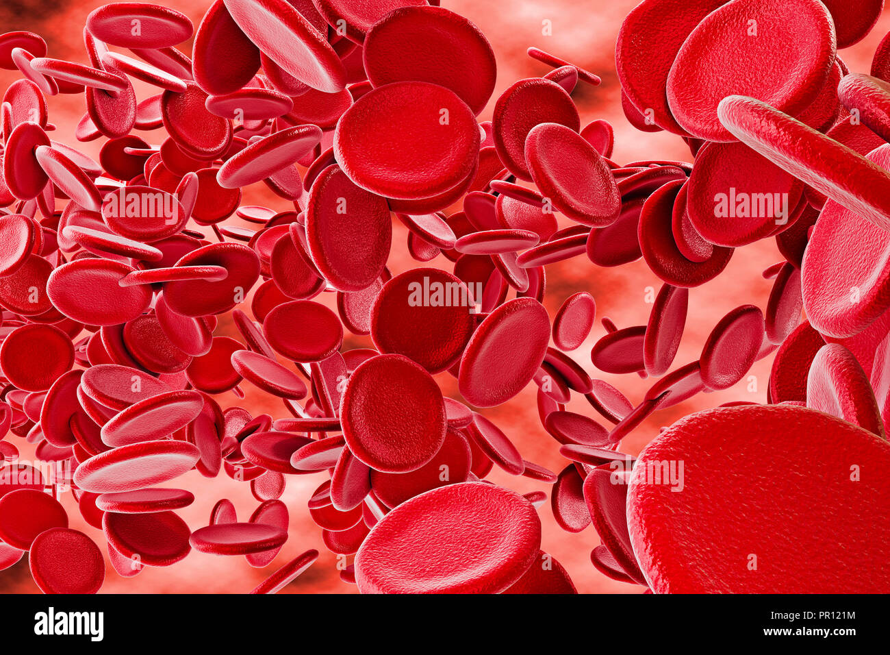 3d red blood cells Stock Photo
