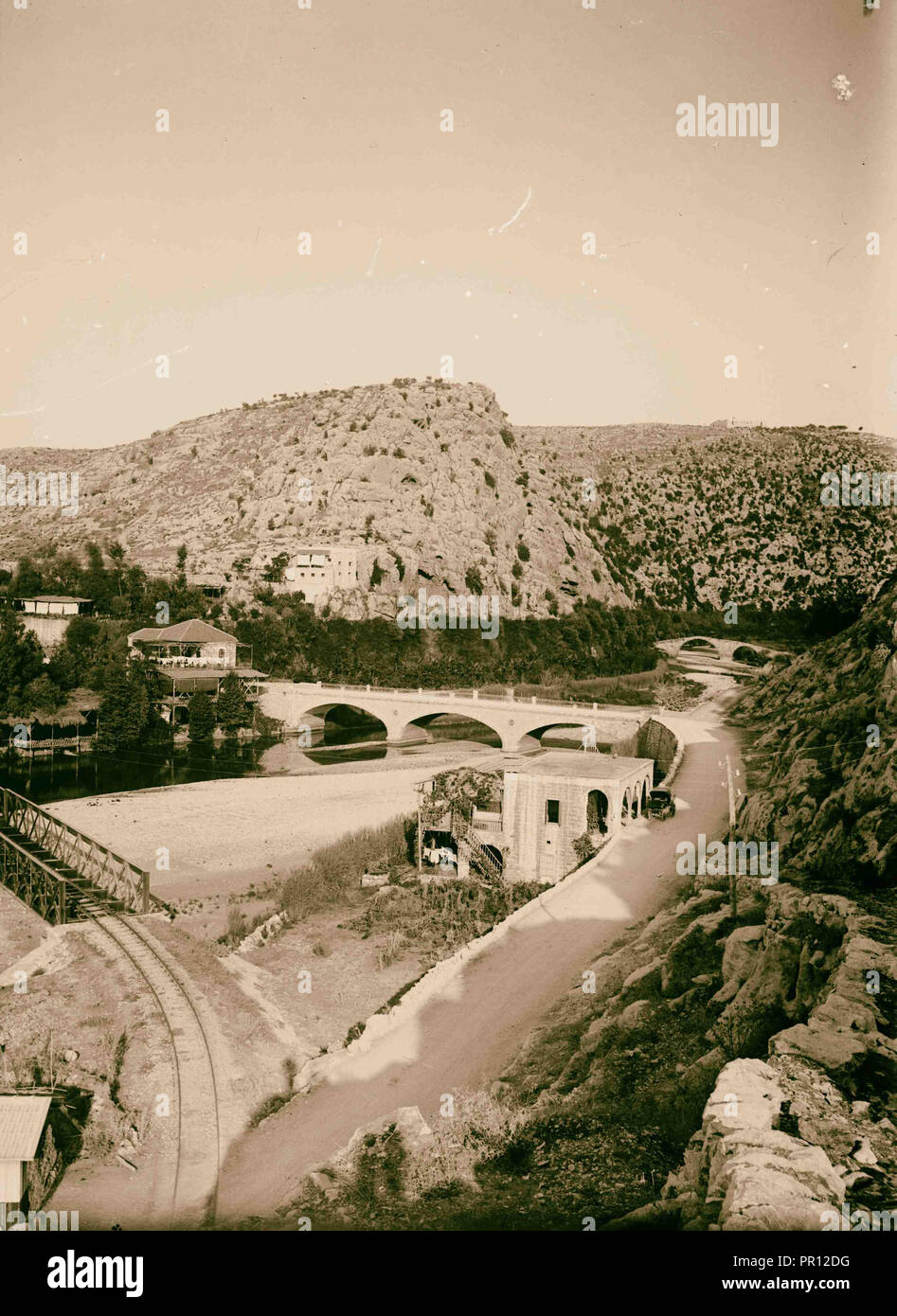 Beirut. Three bridges over the Dog River. 1900, Lebanon, Beirut Stock