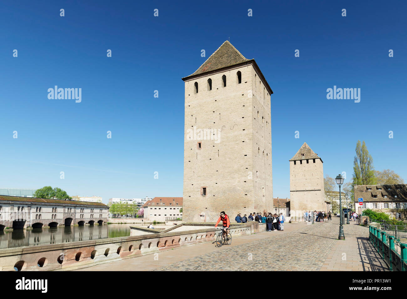 Ponts Couverts, Ill River, Barrage Vauban, UNESCO World Heritage Site, Strasbourg, Alsace, France, Europe Stock Photo