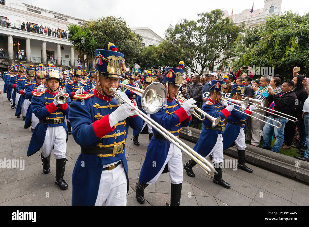 The Presidential Parade at the Plaza de la Independencia, Quito, Ecuador, South America Stock Photo