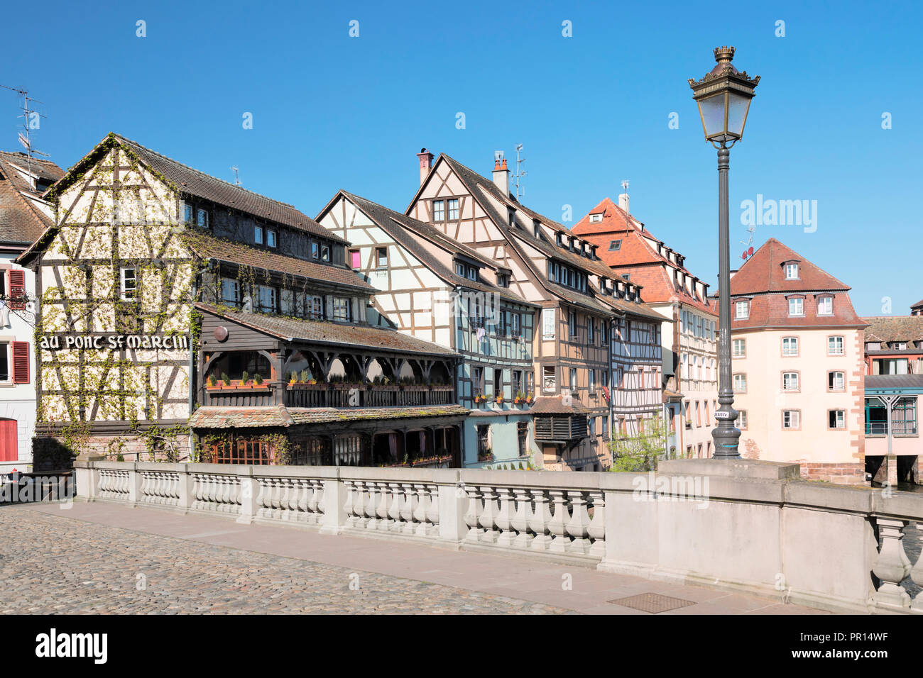 Pont St. Martin, La Petite France, UNESCO World Heritage Site, Strasbourg, Alsace, France, Europe Stock Photo