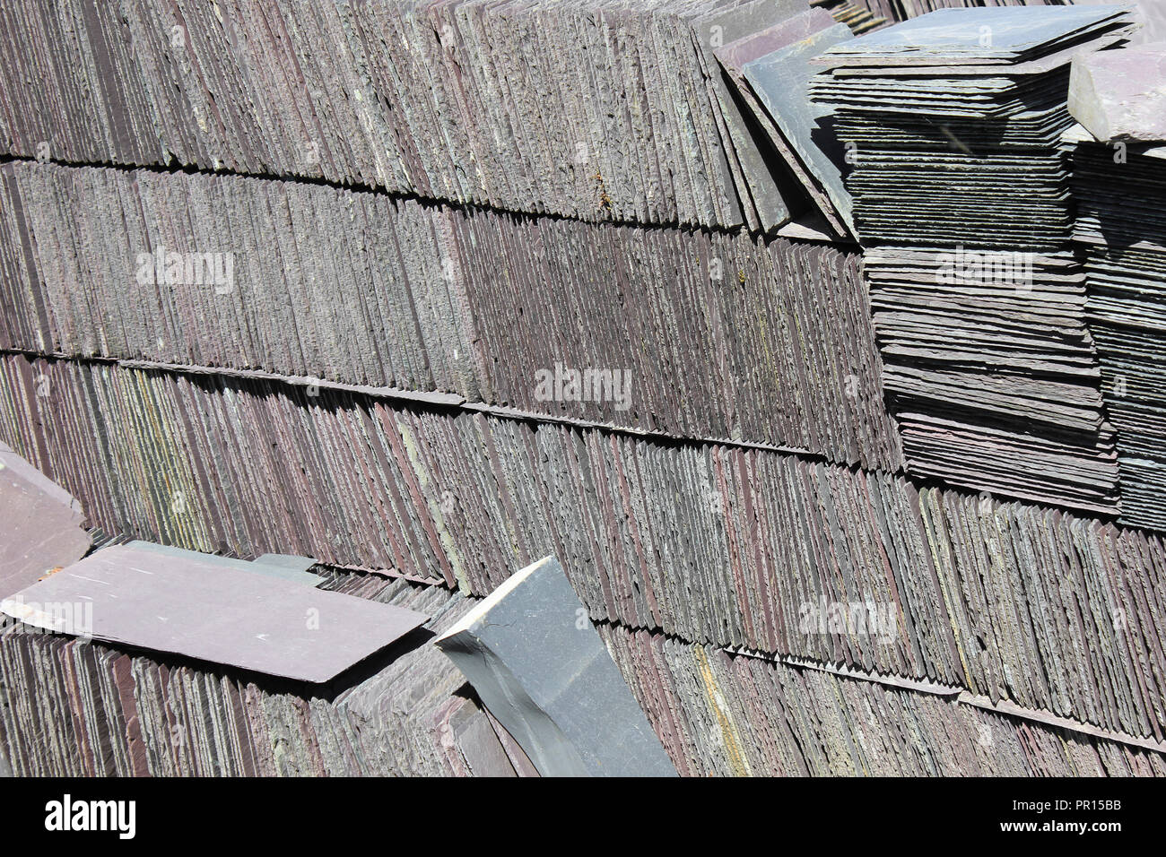 Slate Tiles at National Slate Museum Stock Photo
