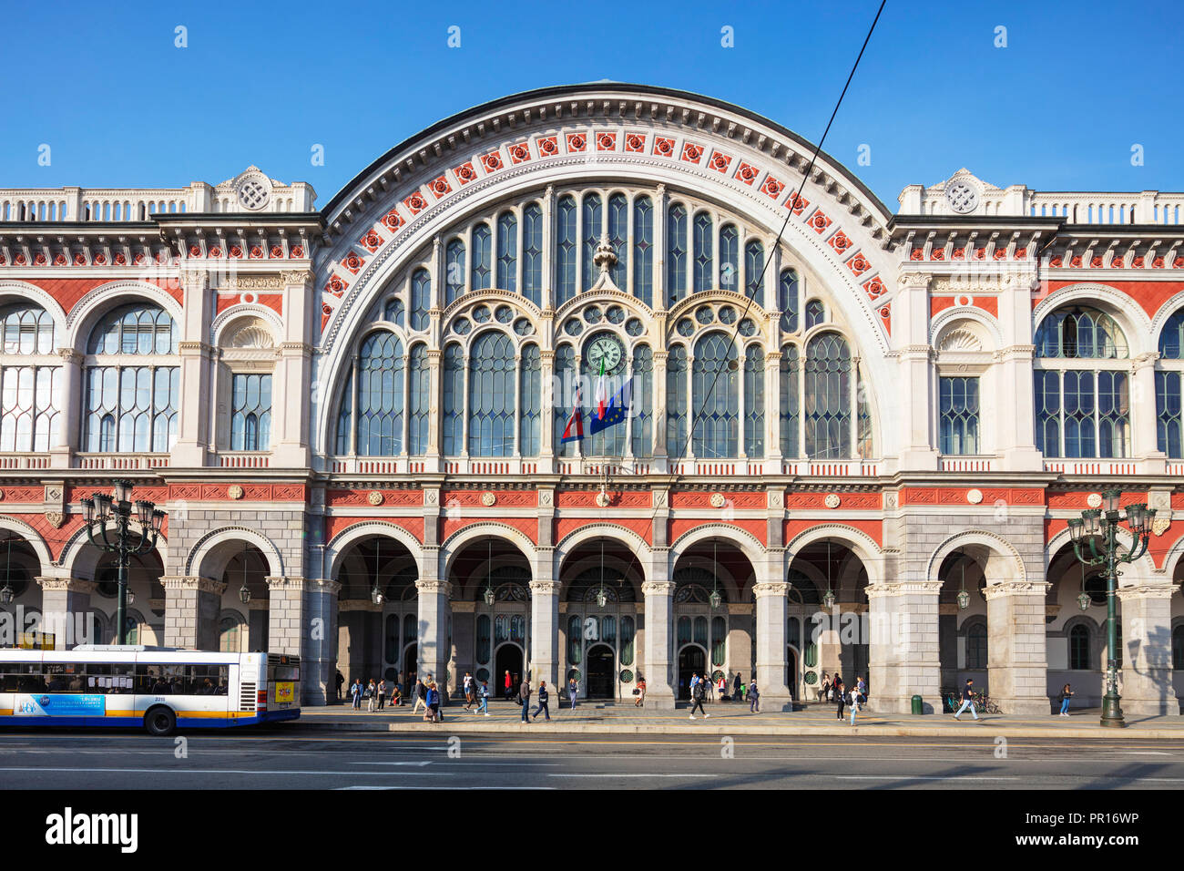 Porta Nuova train station, Turin, Piedmont, Italy, Europe Stock Photo