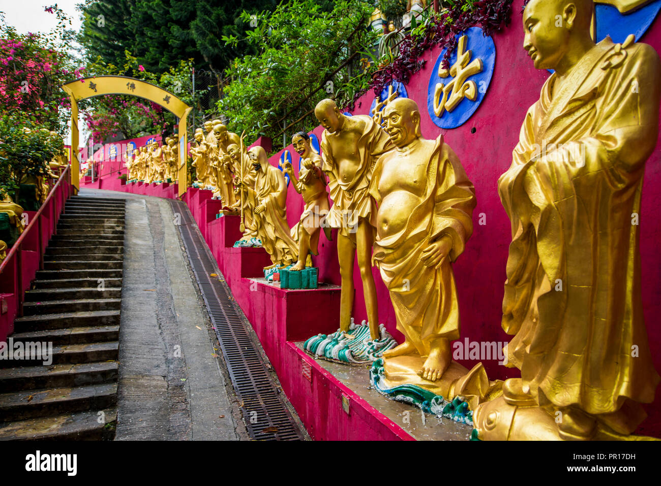 Ten Thousand Buddhas Monastery, Sha Tin, Hong Kong, China, Asia Stock Photo