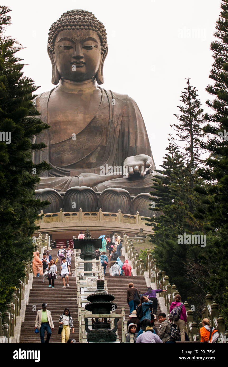 Tian Tan (Altar of Heaven), The Big Buddha and Po Lin Monastery, Lantau Island, Hong Kong, China, Asia Stock Photo