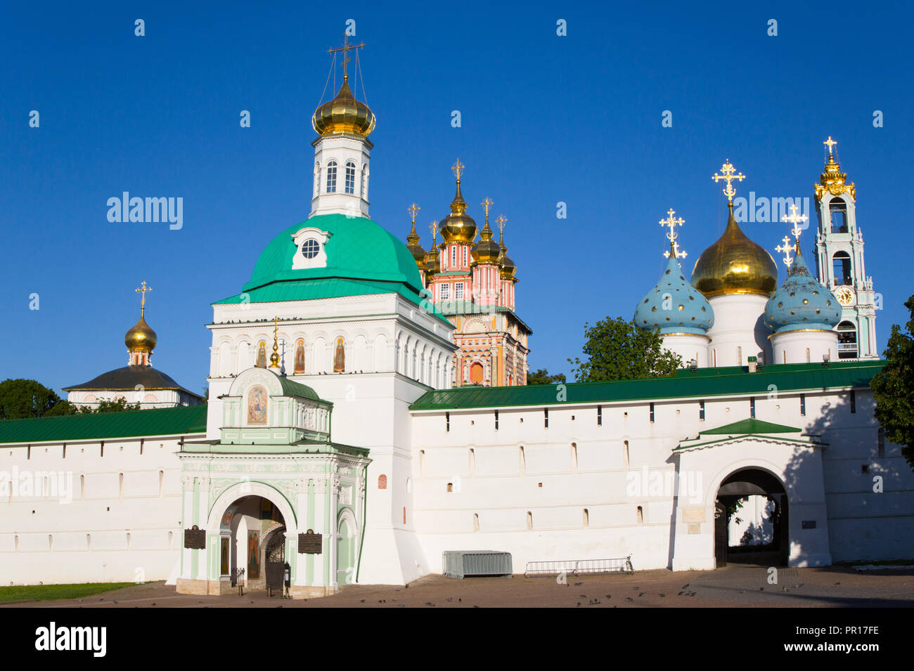 Holy Gate, The Holy Trinity Saint Sergius Lavra, UNESCO World Heritage Site, Sergiev Posad, Russia, Europe Stock Photo