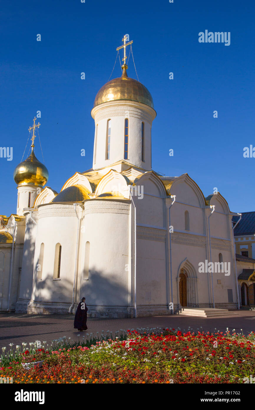 Holy Trinity Cathedral, The Holy Trinity Saint Sergius Lavra, UNESCO World Heritage Site, Sergiev Posad, Russia, Europe Stock Photo