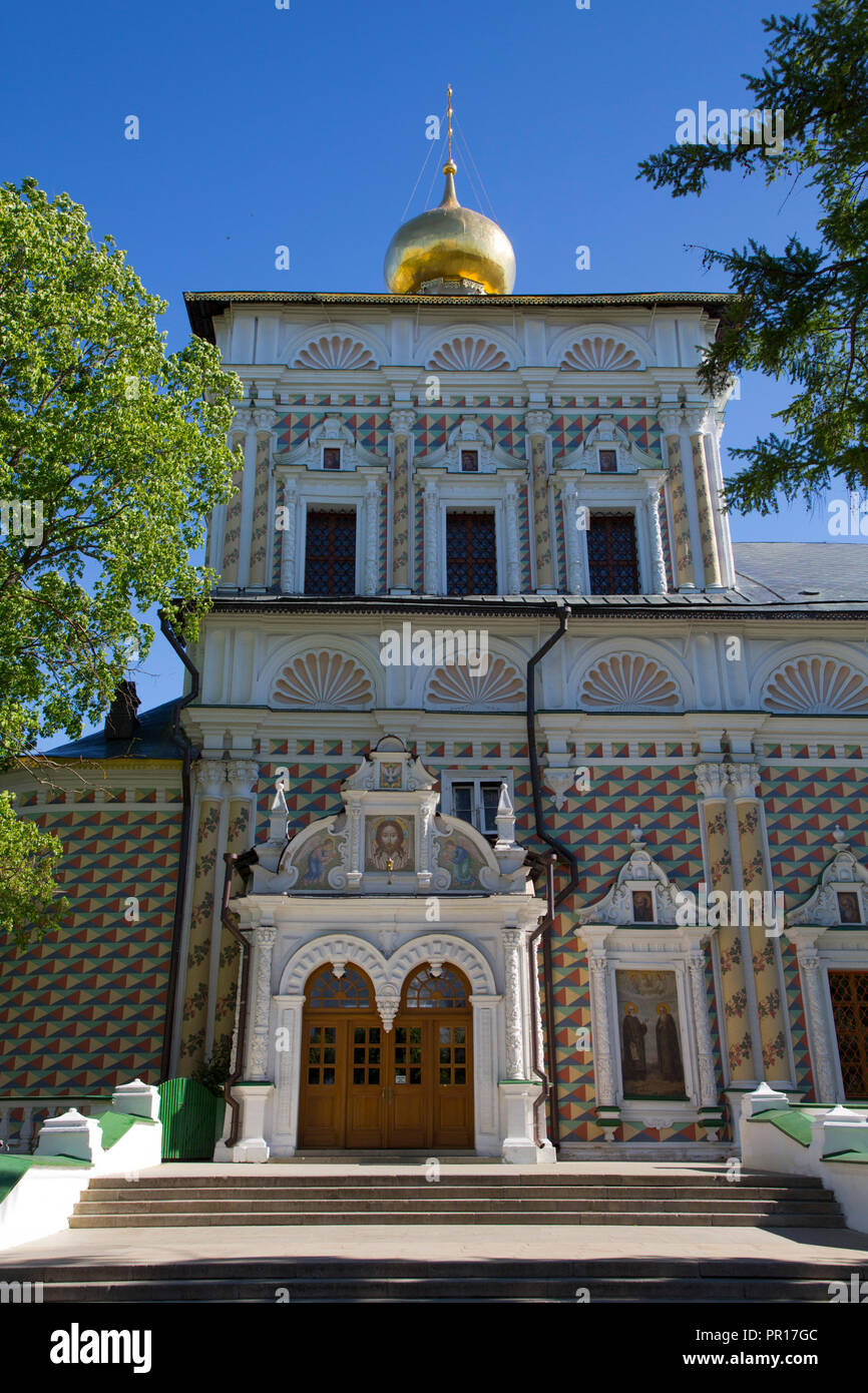 St. Sergius Church, The Holy Trinity Saint Sergius Lavra, UNESCO World Heritage Site, Sergiev Posad, Russia, Europe Stock Photo