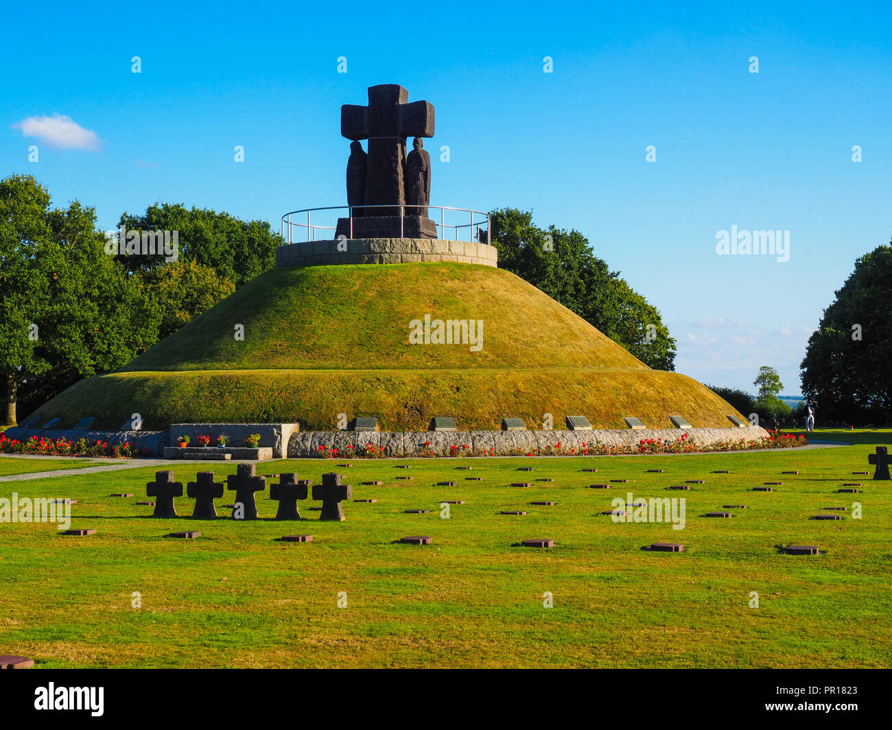 German Cemetery at La Cambe in Normandy, France Stock Photo